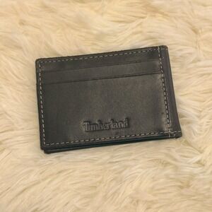 Mens Timberland Dark Brown Leather Bifold Wallet Money Clip One Size Vibe